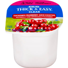 Thick & Easy Clear, Mildly Thick, Cranberry Juice Cocktail Flavor, 4 oz Cup - 39705-Case - LL Medico