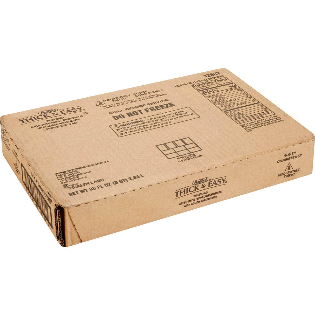 Thick & Easy Clear Thickened Apple Juice, Moderately Thick, 4 oz Cup - 12687-Case - LL Medico