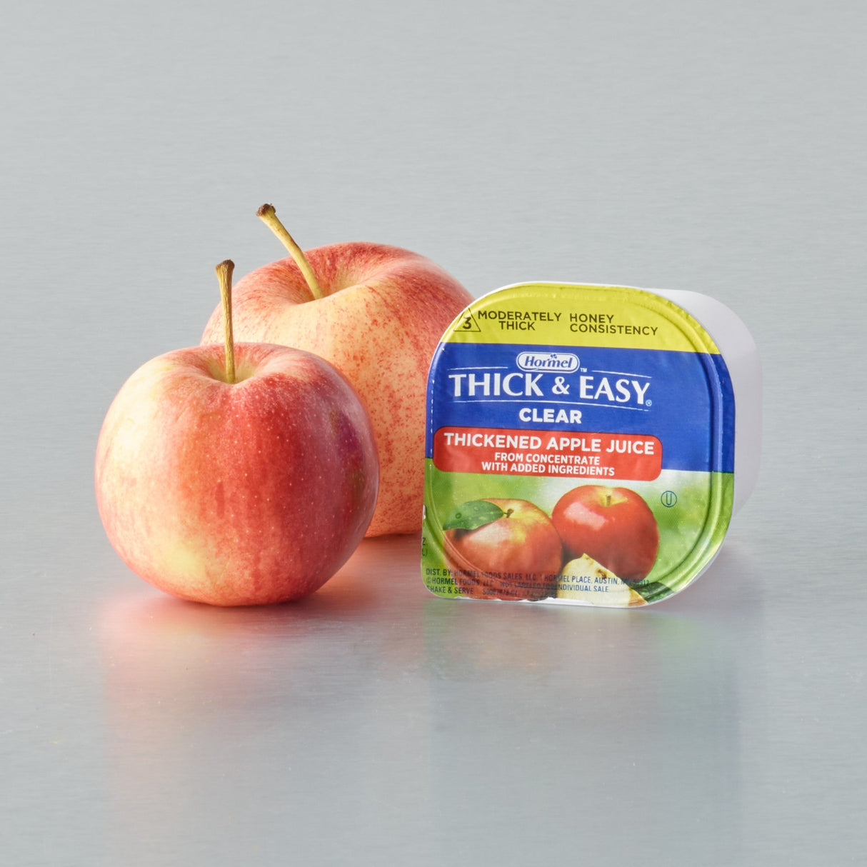 Thick & Easy Clear Thickened Apple Juice, Moderately Thick, 4 oz Cup - 12687-Case - LL Medico