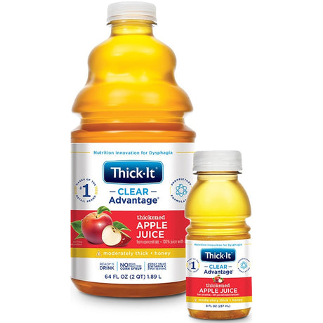 Thick - It Clear Advantage Thickened Apple Juice, Mildly Thick (Nectar Consistency) - B455-L9044-Case - LL Medico