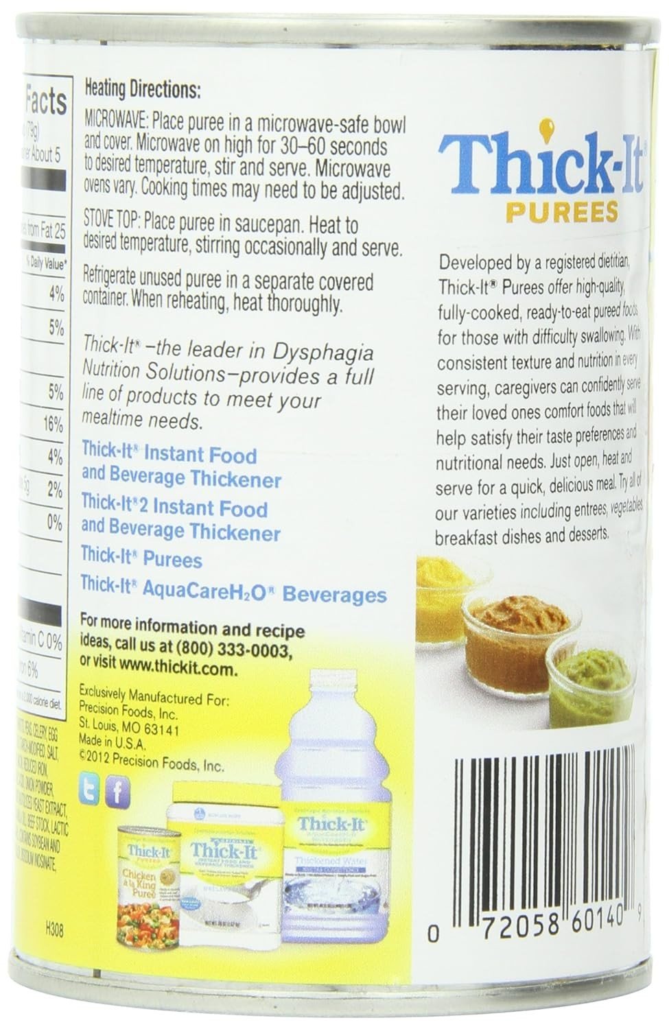 Thick-It Purees Beef Stew, 15 oz Can - H308-F8800-Single - LL Medico