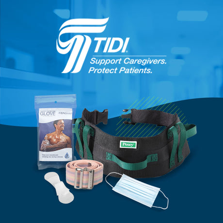 Tidi Posey Drain Bag Holder with Straps, 10.5 x 13.5 Inch, Canvas - 8215-Single - LL Medico