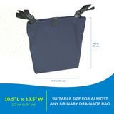 Tidi Posey Drain Bag Holder with Straps, 10.5 x 13.5 Inch, Canvas - 8215-Single - LL Medico