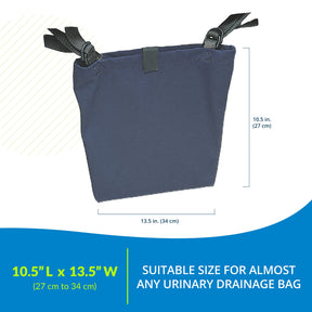 Tidi Posey Drain Bag Holder with Straps, 10.5 x 13.5 Inch, Canvas - 8215-Single - LL Medico