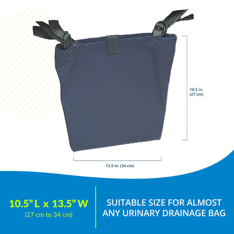 Tidi Posey Drain Bag Holder with Straps, 10.5 x 13.5 Inch, Canvas - 8215-Single - LL Medico