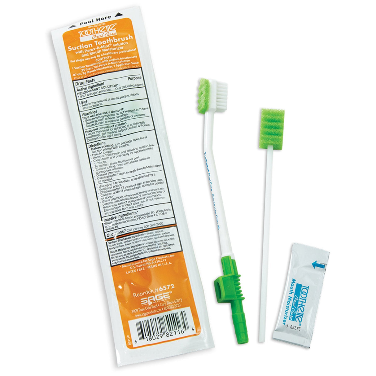 Toothette Suction Toothbrush Kit - 6572-Single - LL Medico
