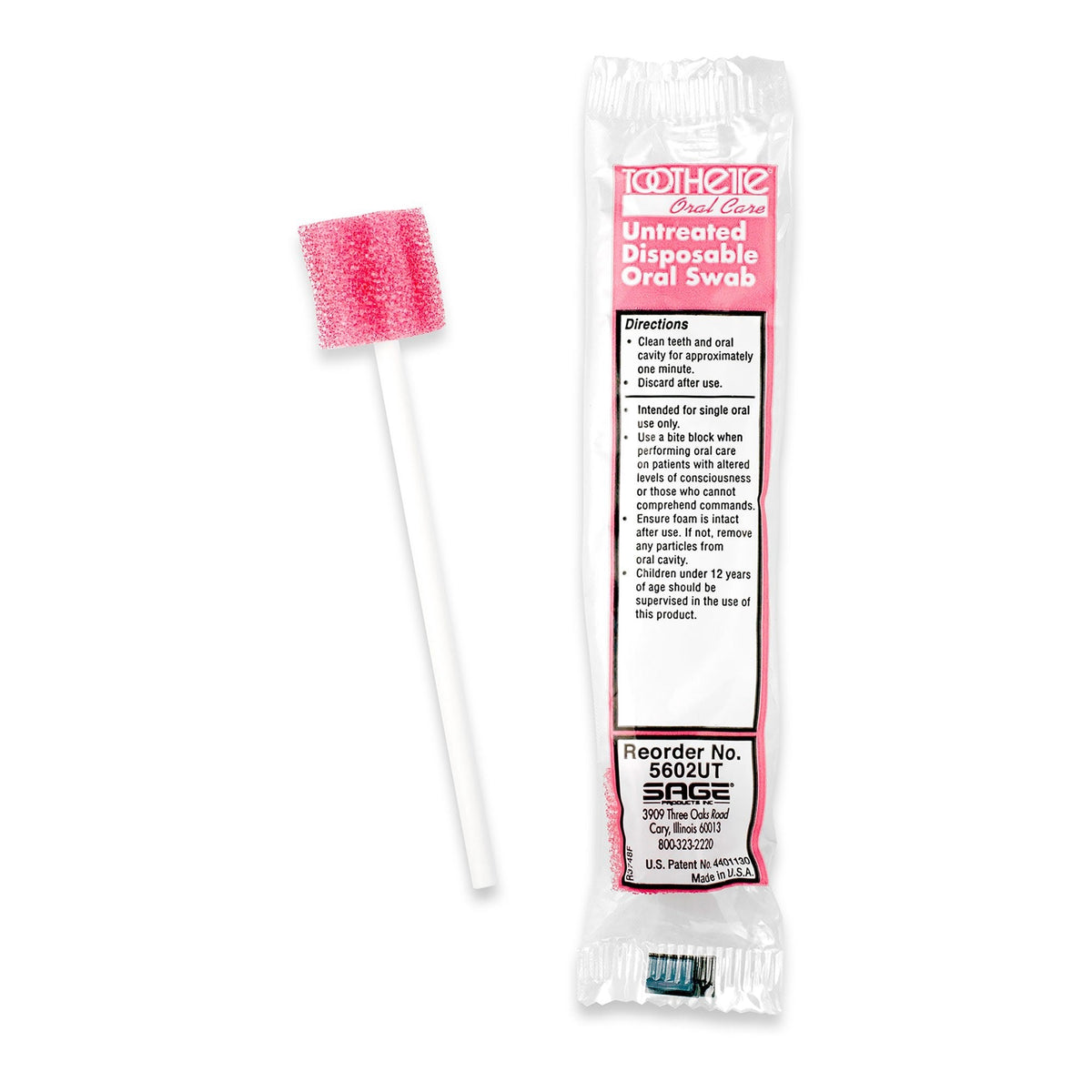 Toothette Untreated Disposable Oral Swab - 5602UT-Box - LL Medico