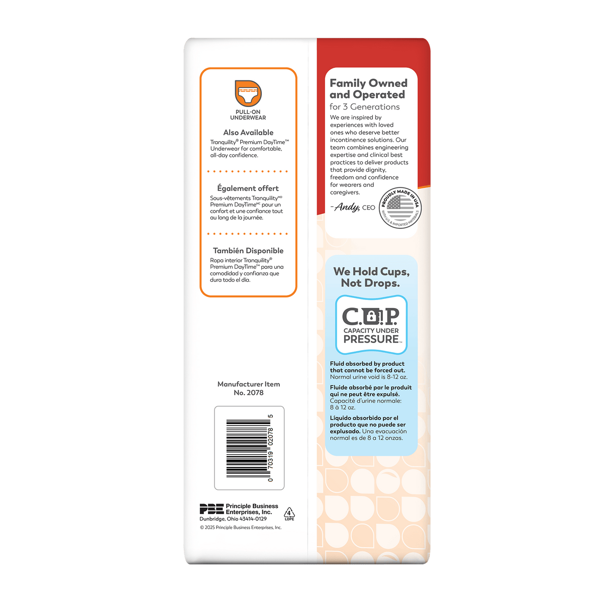 Tranquility Adult Liners - 2078-Pack - LL Medico