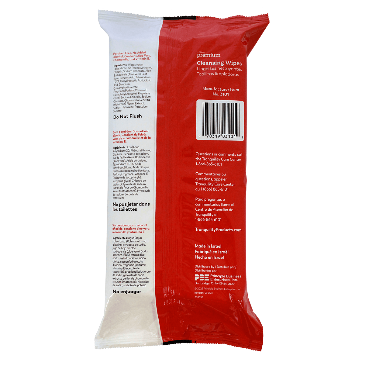 Tranquility Cleansing Wipes with Aloe - 3101-Pack - LL Medico