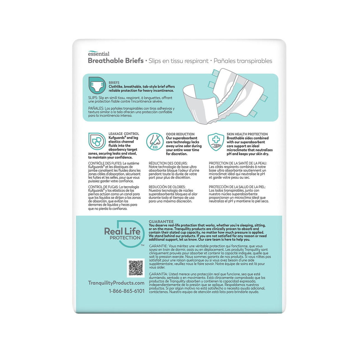 Tranquility Essential Breathable Briefs, Heavy - 2743-Pack - LL Medico