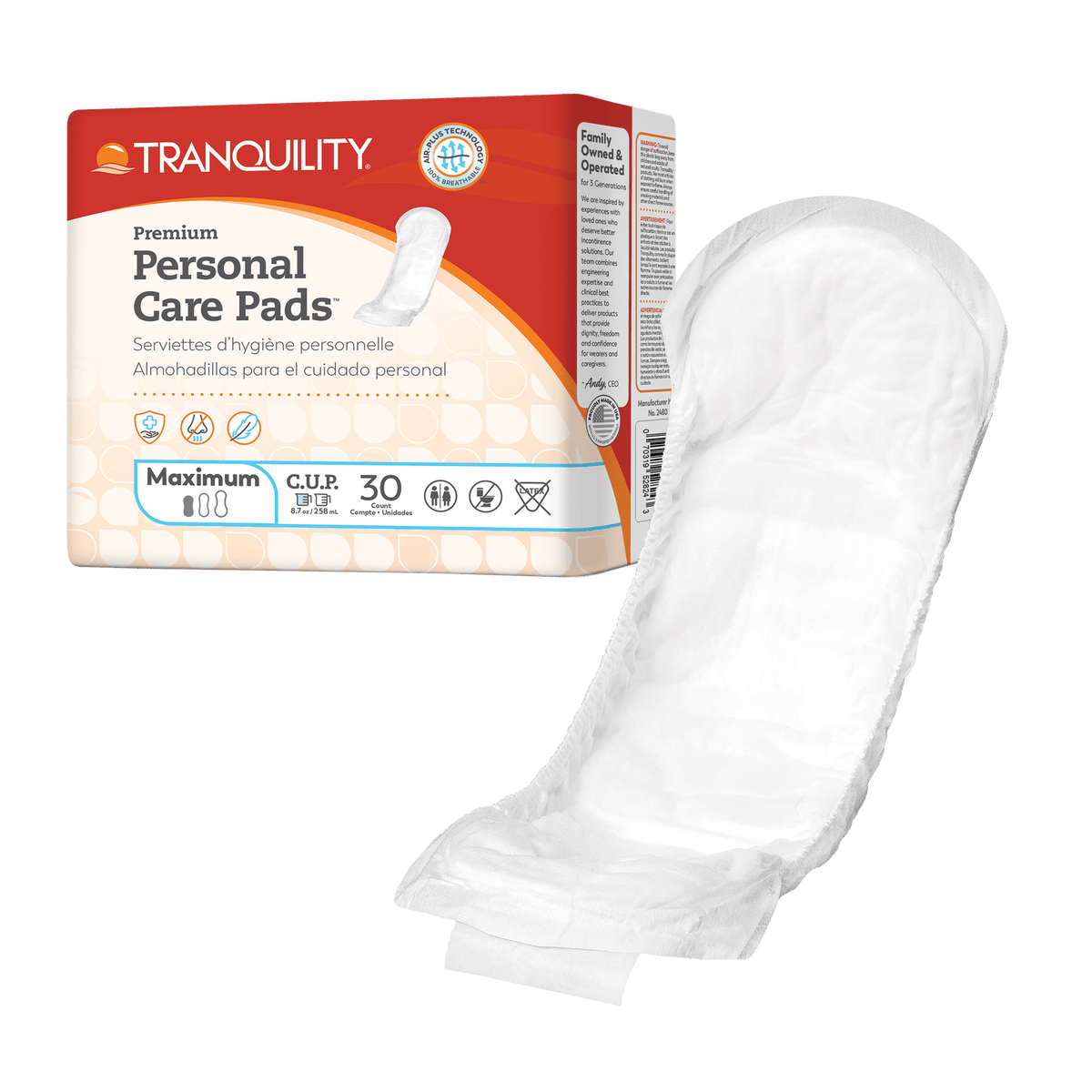 Tranquility Personal Care Pads - 2480-Pack - LL Medico