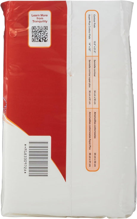 Tranquility TopLiner Booster Contour Pads - 3096-Pack - LL Medico