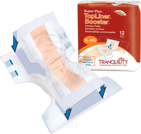 Tranquility TopLiner Booster Contour Pads - 3096-Pack - LL Medico