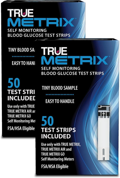 Trividia Health True Metrix Blood Glucose Test Strips, 50 Count - R3H01-350-Box - LL Medico
