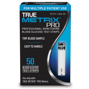 Trividia Health True Metrix Pro Blood Glucose Test Strips, 50 Count - R3H01P-450-Box - LL Medico
