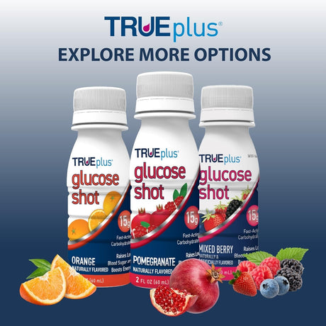Trividia Health TRUEplus Glucose Shot, Mixed Berry, 2 oz - P4H01MB-01-Single - LL Medico