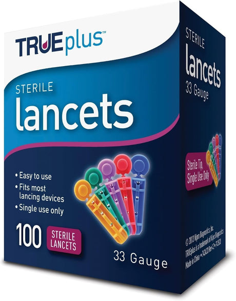 Trividia Health TRUEplus Sterile Lancets, 33 Gauge - 56151014701-Box - LL Medico