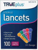 Trividia Health TRUEplus Sterile Lancets, 33 Gauge - 56151014701-Box - LL Medico