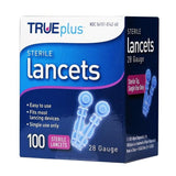 Trividia Health TRUEplus Twist Top Lancets, 28 Gauge, 100 Count - 743500-Box - LL Medico