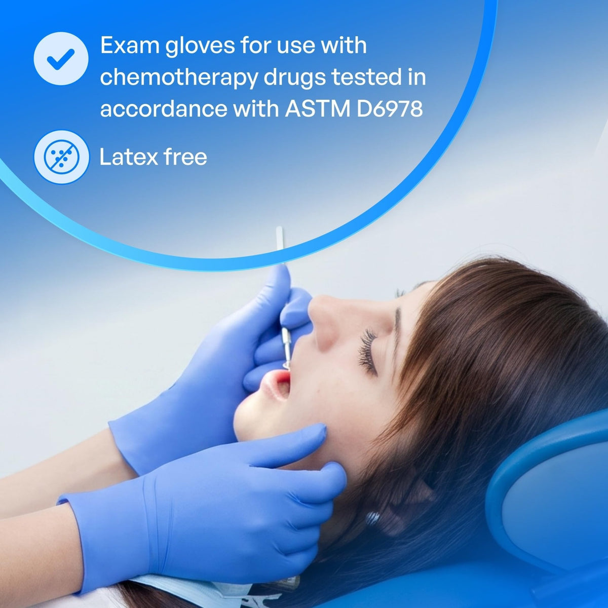 Tronex New Age 9128 Series Powder-Free Nitrile Exam Gloves, Violet-Blue - 9128-20-Box - LL Medico