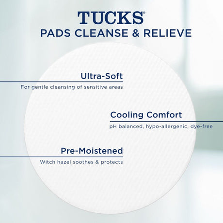 TUCKS Medicated Cooling Pads for Hemorrhoid Relief - 4138800732 - LL Medico