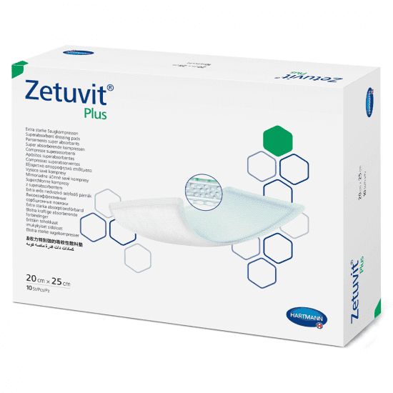 Zetuvit Plus Sterile Superabsorbent Dressing, 4 x 8 Inch