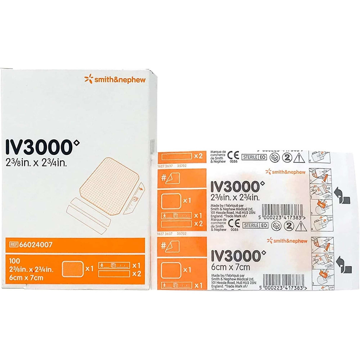 IV3000 1-Hand Peripheral Catheter Dressing, 2-3/8 x 2¾ Inch