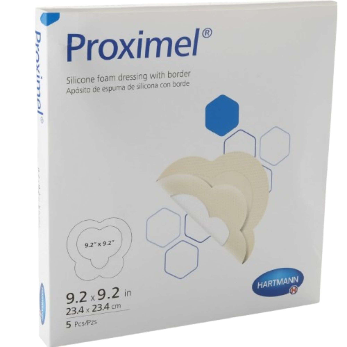 Proximel Silicone Adhesive Foam Dressing, 9.2 x 9.2 Inch