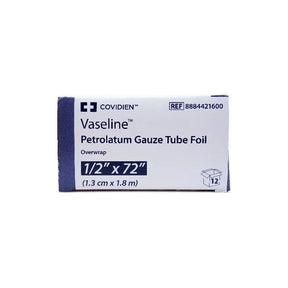 Vaseline Petrolatum Impregnated Dressing, Sterile, 0.5" x 72", White, Mesh Gauze - 8884421600 - LL Medico