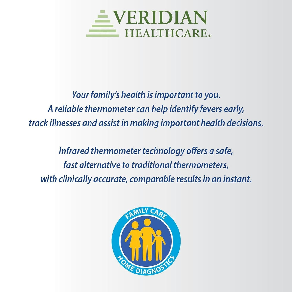 Veridian Temporal Contact Thermometer, LCD Display - 09-330-Single - LL Medico