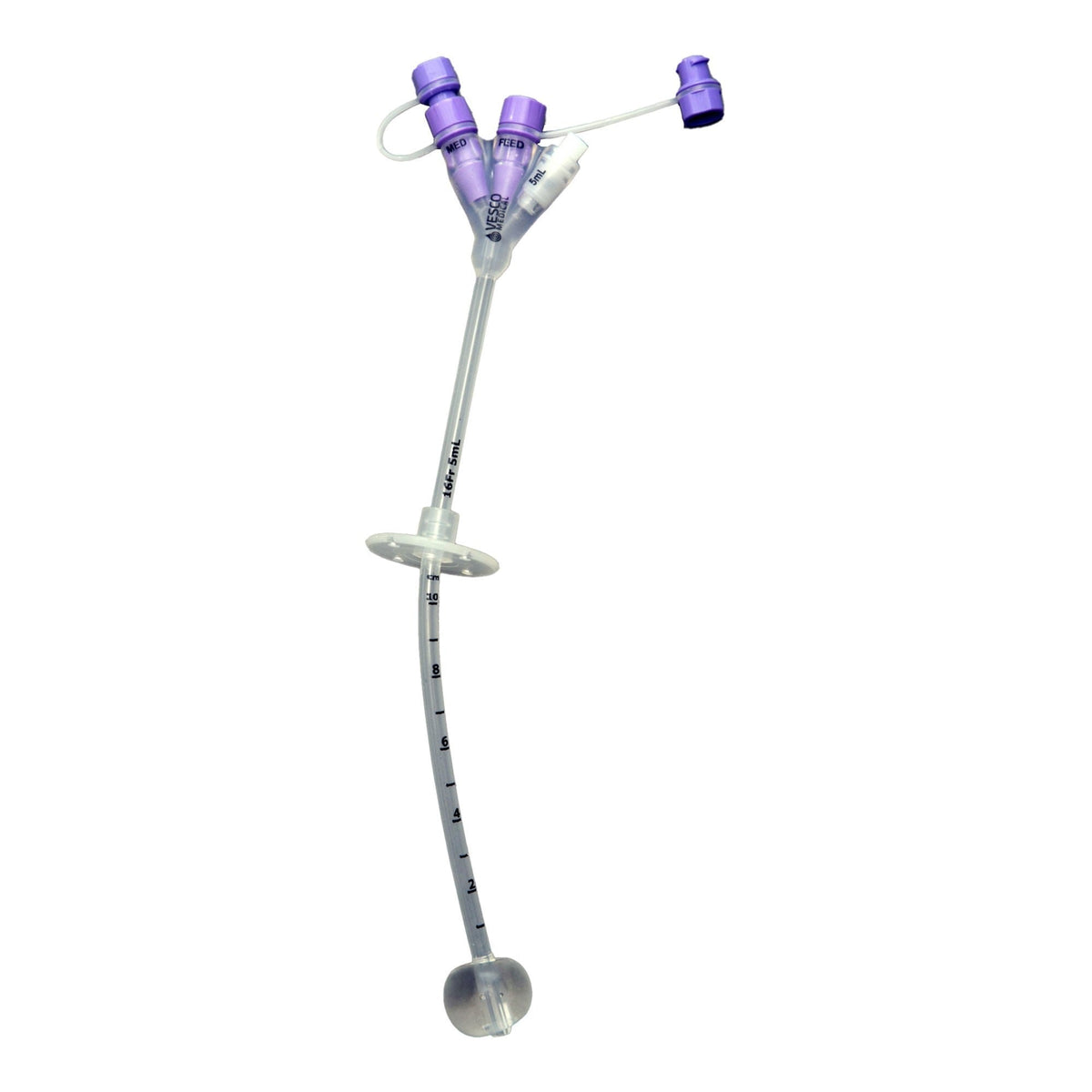 Vesco Medical Gastrostomy Feeding Tube, 16 Fr - VED-216-Single - LL Medico