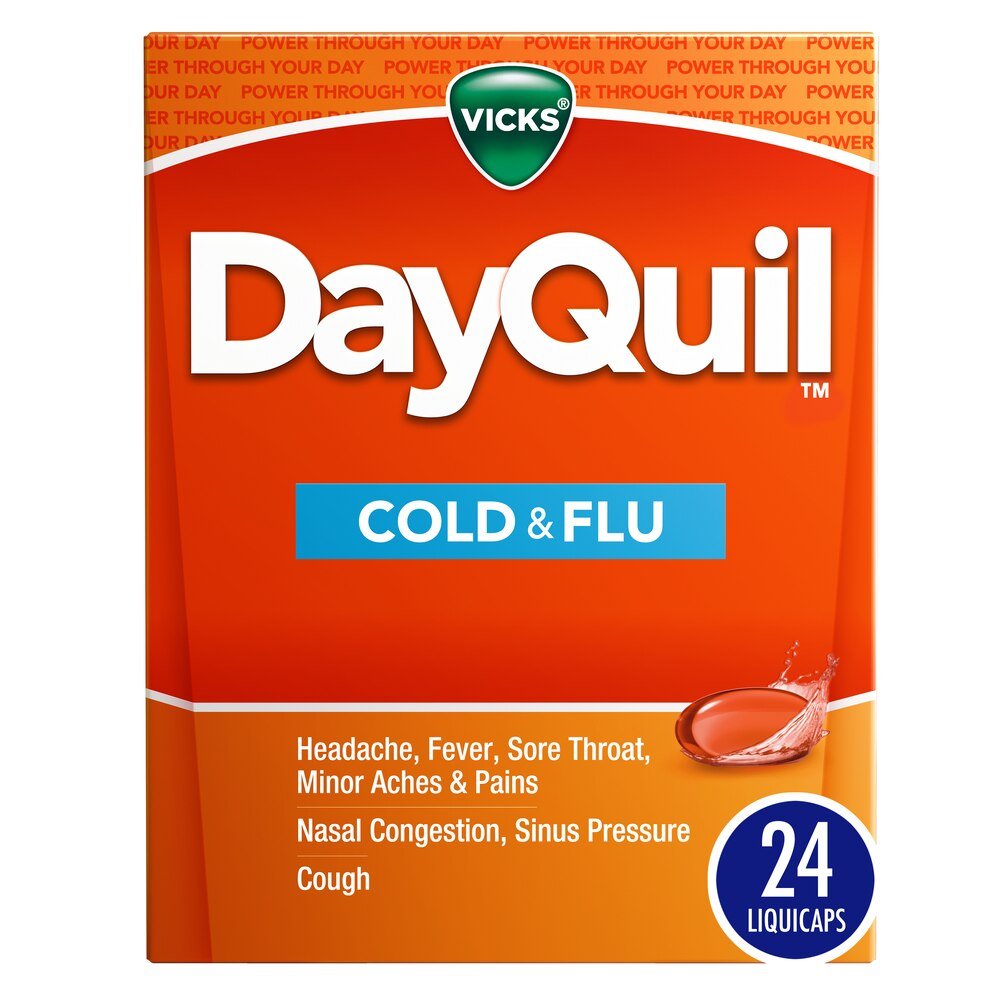 Vicks DayQuil Cold & Flu, 24 ct liquicaps - 37000055824 - LL Medico