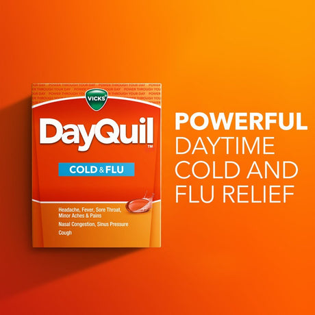 Vicks DayQuil Cold & Flu Multi - Symptom Relief, 16 LiquiCaps - 37000055816 - LL Medico