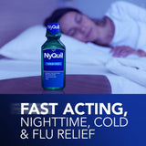 Vicks NyQuil Cold & Flu Nighttime Relief Liquid, 12 fl oz - 37000080712 - LL Medico