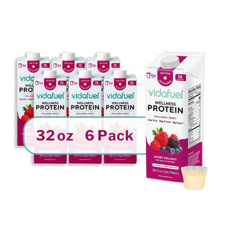 VidaFuel Wellness Protein Drink, Berry Delight, 32 oz - 02-222A-Single - LL Medico