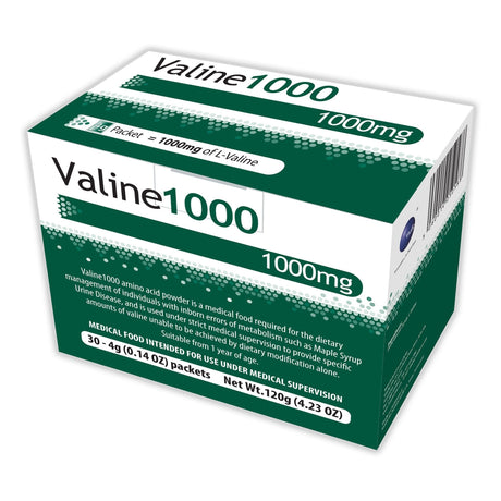 Vitaflo Valine1000 Amino Acid Oral Supplement, Unflavored, 4 Gram - 812539021186-Single - LL Medico