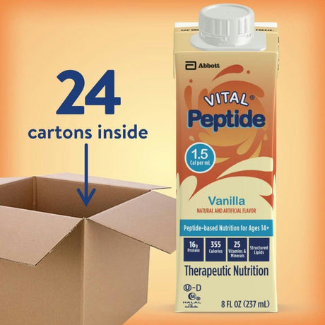 Vital 1.5 Cal Peptide Nutrition Shake, Vanilla, 8 oz - 66236-Single - LL Medico