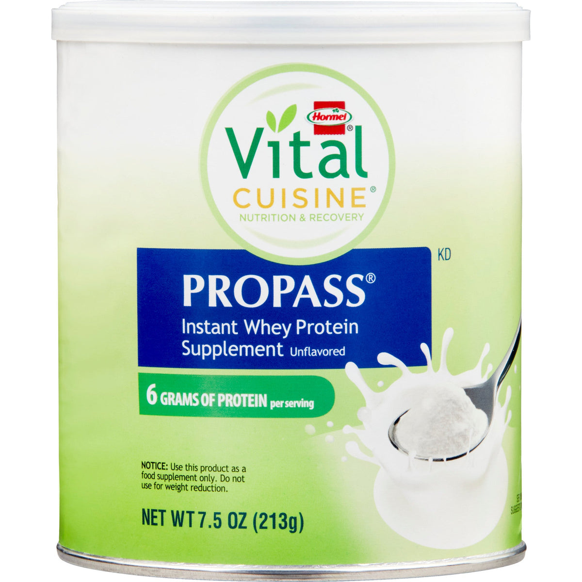 Vital Cuisine PROPASS Instant Whey Protein Supplement, Unflavored Powd ...