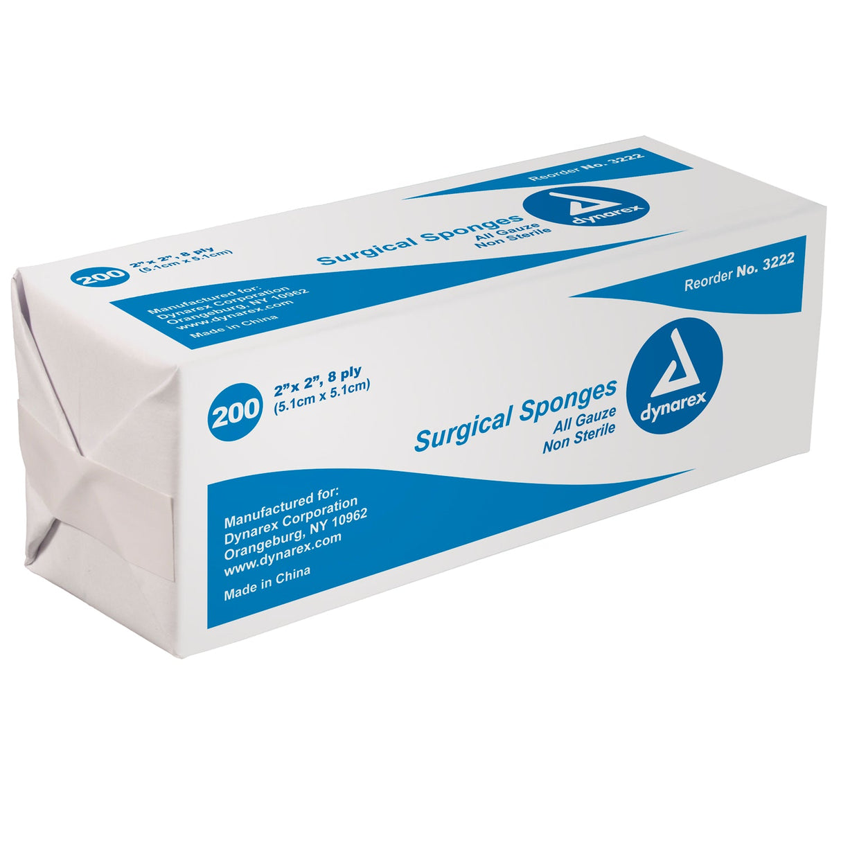 dynarex Gauze Sponge, 2 x 2 Inch, 8-Ply