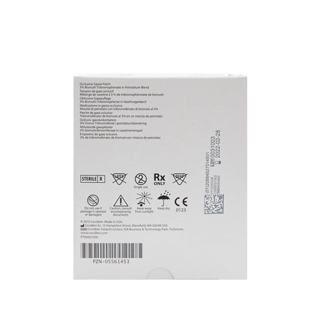 Xeroform Occlusive Petrolatum Impregnated Dressing, Square, 2" x 2", White, Fine Mesh Gauze, Sterile - 8884433400-Single - LL Medico