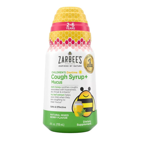 Zarbee's Children's Cough Syrup + Mucus, Mixed Berry, 4 oz - 30045066404-Single - LL Medico