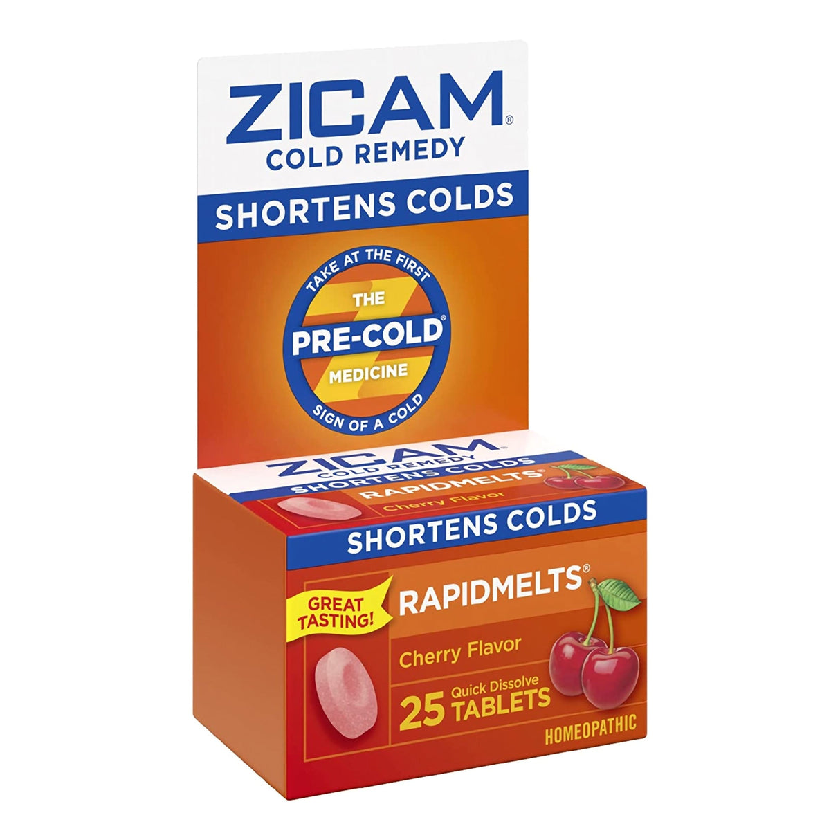 Zicam Zinc Cold Remedy RapidMelts, Quick Dissolve Tablets, Cherry, 25 ct - 73221630004 - LL Medico