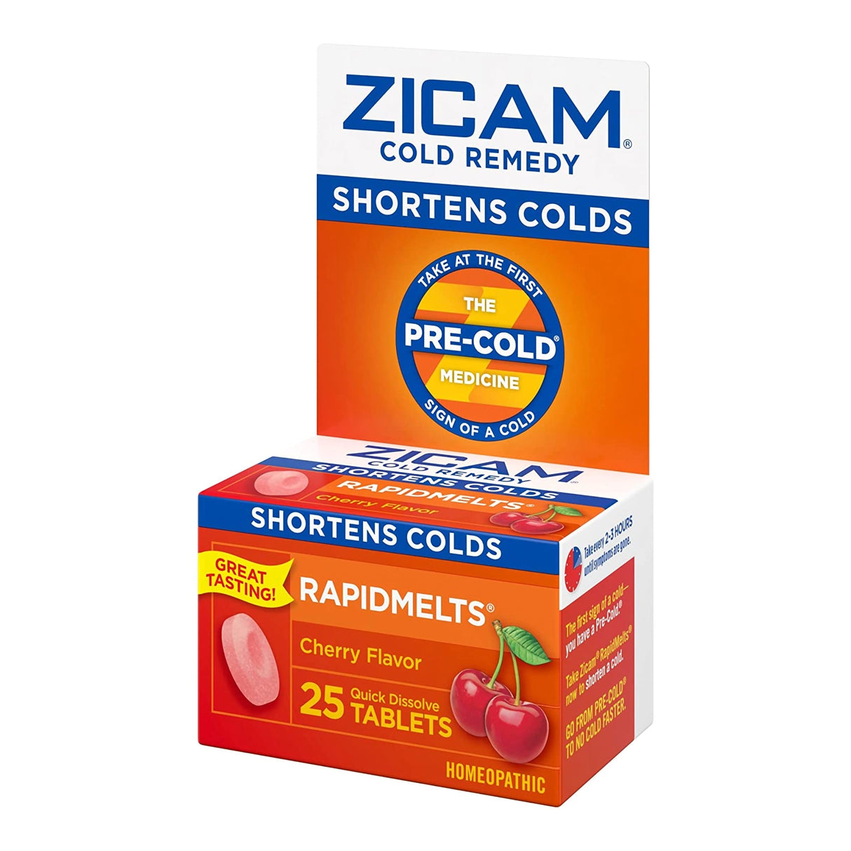 Zicam Zinc Cold Remedy RapidMelts, Quick Dissolve Tablets, Cherry, 25 ct - 73221630004 - LL Medico