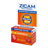 Zicam Zinc Cold Remedy RapidMelts, Quick Dissolve Tablets, Cherry, 25 ct - 73221630004 - LL Medico